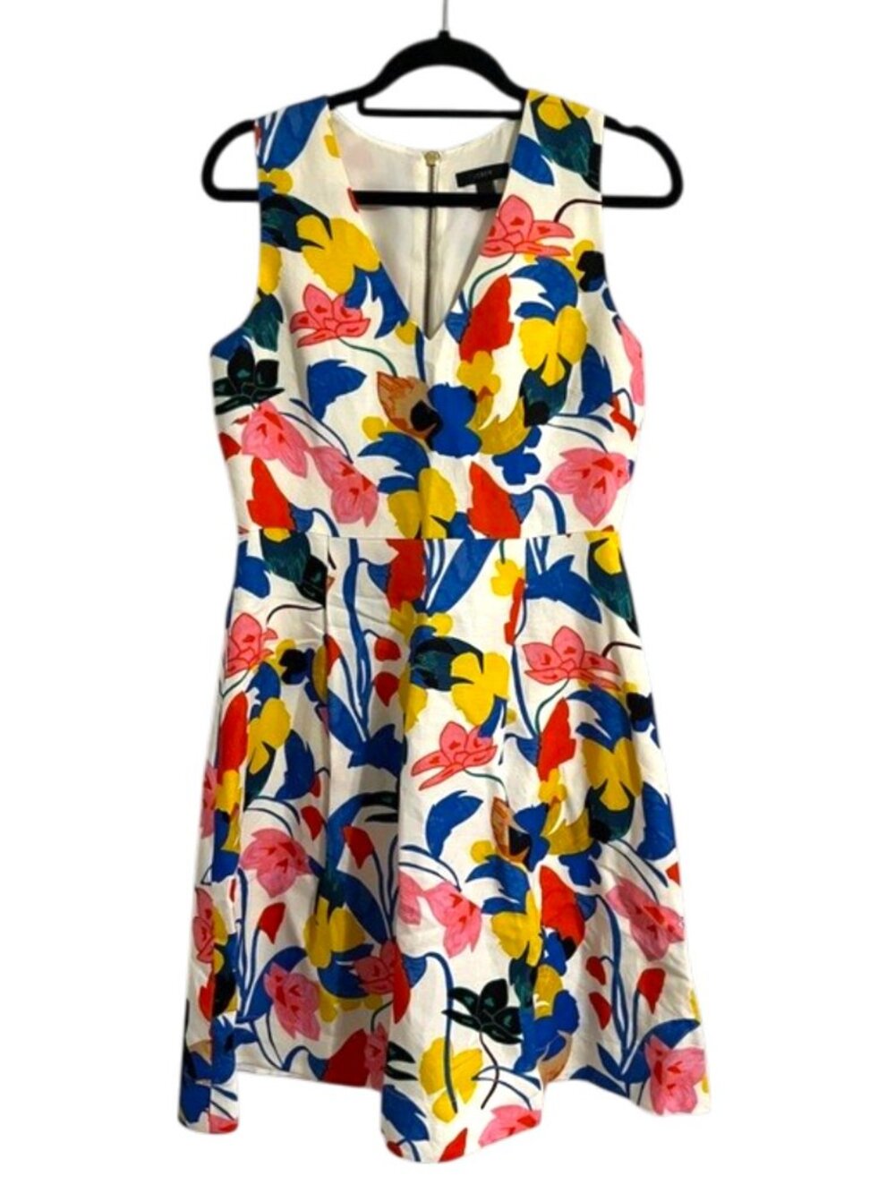 J Crew Multicolor Floral Knee Length Dress Size 6